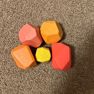 Solid Wood Stacking Boulders by Lovevery